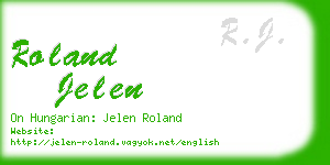 roland jelen business card